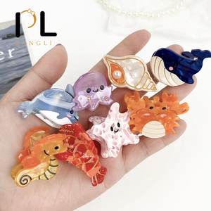 กิ๊บติดผมอะซิเตทลายทางทะเลแบบใหม่ ดีไซน์รูปวาฬ กิ๊บขนาดเล็กกันลื่น สำหรับทรงผมครึ่ง<span class=keywords><strong>หัว</strong></span> ใช้ได้ทุกวัน - Product Image 1