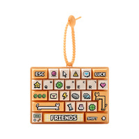 Jouet de décompression en plastique mignon style anime, porte-clés à 26 touches, ornements à suspendre pour sac d'enfant, petites décorations pendentifs