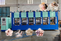 Nouvelle machine à fabriquer des chaussures en EVA pour sandales, pantoufles, semelles, 6/8/10 positions, certifiée ISO9001, 200-300 paires/h