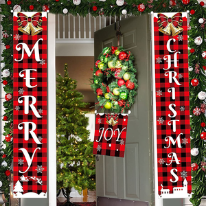 Entrega Rápida Banderines Personalizados Colgantes de Halloween y Feliz Navidad para Decoración de Puerta de Garaje Exterior - Product Image 3