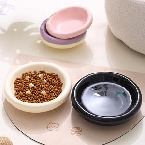 Doe Pet Nouveau design Gamelle <span class=keywords><strong>en</strong></span> céramique à large ouverture pour chat et chien, motif uni, surélevée, pour l'alimentation des animaux - Product Image 4