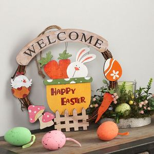 <span class=keywords><strong>Pâques</strong></span> <span class=keywords><strong>2023</strong></span> Décoration Joyeuses <span class=keywords><strong>Pâques</strong></span> Pendentif Mur Porte En Bois Signe De Bienvenue <span class=keywords><strong>Pâques</strong></span> Intérieur Décorations Extérieures - Product Image 4