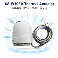 Sistema de Calefacción por Agua, Cabezal Termostático Eléctrico NC/230V, Actuador Térmico Eléctrico Normalmente Cerrado