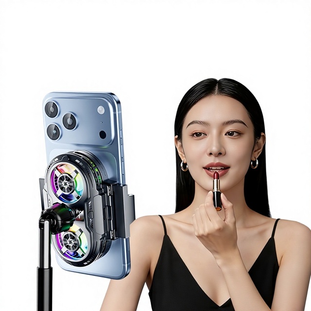 New 2026 Dual-Core Overclocked Quiet Operation ABS 600g Mobile Phone Cooler Semiconductor Cooling for Live Streaming and Gaming