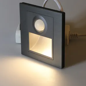 2024 nuova luce intelligente del sensore in alluminio spazzolato per le luci a gradini a led del corridoio interno dell'hotel