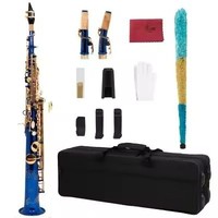 Saxophone soprano Bb droit en laiton laqué durable, plusieurs couleurs, instrument à vent professionnel pour adulte