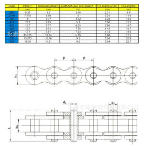 Chaîne à rouleaux Lia T8F 116 maillons en acier, simple brin, diamètre 10 mm, largeur 15 mm, chaîne de transmission standard pour ATV et mini-scooter - Product Image 4