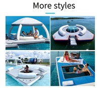 Bar flottant sur l'eau, yacht, table de repos flottante, loisirs avec auvent, canapé gonflable, rangée flottante