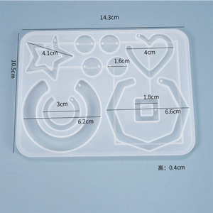 De silicona geométrica molde para pendientes joyería colgante DIY <span class=keywords><strong>encanto</strong></span> hacer molde <span class=keywords><strong>Fondant</strong></span> resina moldes para joyería - Product Image 3