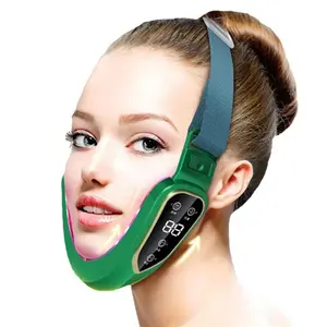 Usage domestique micro-courant Ems haute qualité V ligne dispositif de lifting photon thérapie par la lumière LED mince masseur de lifting du visage pour soulever le visage