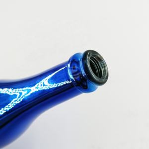 Galvanoplastie personnalisée épaissie rose bleu or couleur ruban avec bouchon en liège 750ml champagne bouteille en verre - Product Image 2