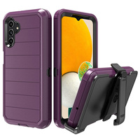 Étui de téléphone robuste et résistant aux chocs en TPU+PC avec clip de ceinture pour Samsung Galaxy A13 5G Robot Defender Cover