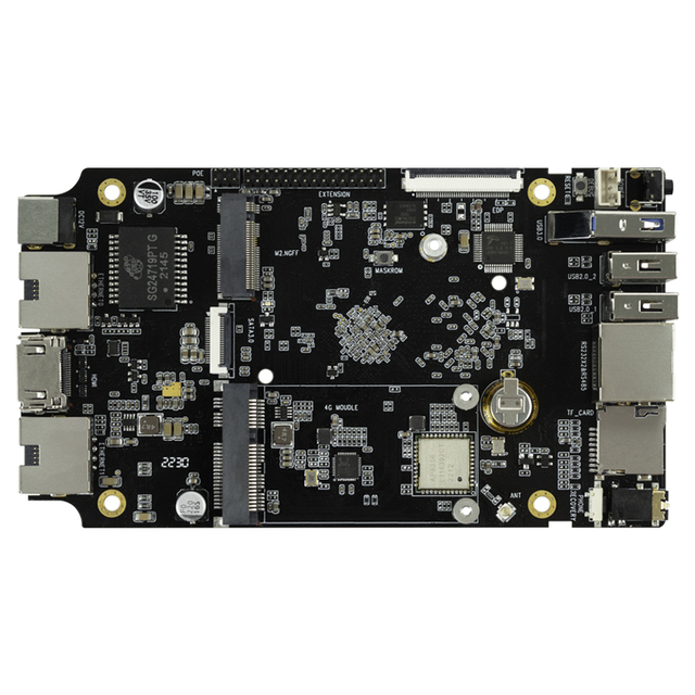 ROC-RK3568-PC SE Mini PC with RK3568 Motherboard Board Development Board 64-Bit Quad-Core Mini Computer
