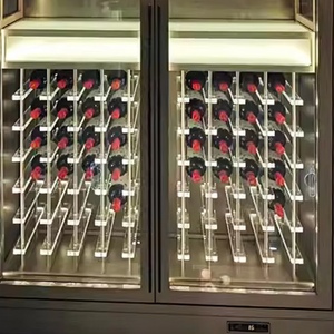 Cave à vin compacte en métal Royal, double zone, avec éclairage LED, porte en verre, meuble pour club, pub, hôtel, <span class=keywords><strong>bar</strong></span> - Product Image 4