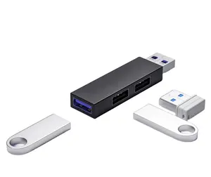 无线3合1 USB 3.0集线器，适用于笔记本电脑适配器PC电脑USB 2.0充电集线器3端口笔记本分离器戴尔联想