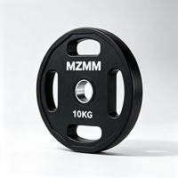 MZ--DR-P1107 Plaque de poids réglable à quatre trous, revêtement en caoutchouc TPU, acier fin, 5kg-25kg, pour barre, usage commercial, écologique