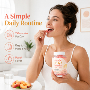 Suplemento multivitamínico múltiple para apoyar la inmunidad Cuidado DE LA SALUD <span class=keywords><strong>Colecalciferol</strong></span> <span class=keywords><strong>10000</strong></span> Calcio y vitamina D3 K2 Gomitas para la salud - Product Image 4