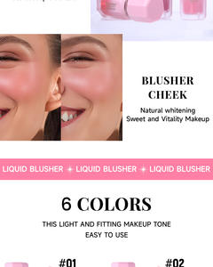 Rubor en Crema Mineral Raro al por Mayor - Larga Duración, Hidratante, 6 Colores, Acabado Natural, Marca 6g - Product Image 4