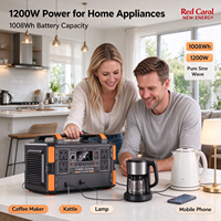 Station d'alimentation portable certifiée CE 1200W 1008Wh, contrôleur de charge solaire MPPT lithium-ion pour extérieur et maison, idéale pour le camping