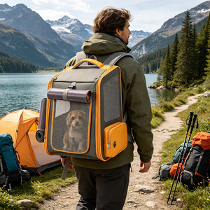 กระเป๋าเป้สะพายหลังสำหรับสัตว์เลี้ยง สุนัข แมว สำหรับเดินทาง เดินป่า ระบายอากาศได้ดี ความจุขนาดใหญ่ กระเป๋าใส่สัตว์เลี้ยงสำหรับกิจกรรมกลางแจ้ง รับทำโลโก้ตามสั่ง OEM ODM - Product Image 3