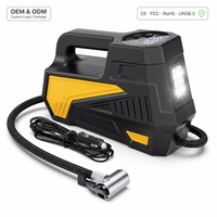 Kompresor Udara Mobil Aliran Tinggi 30L/mnt 12V Pompa Digital Portabel Pengisi Ban 150PSI dengan Lampu Peringatan SOS untuk Keadaan Darurat