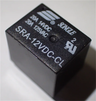 Relais d'alimentation cc 12V 20A de haute qualité SRA-12VDC-CL Type de carte PCB 5Pin en stock relais automobile noir