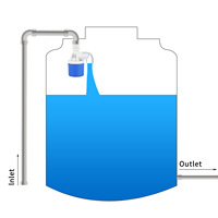 Vanne à flotteur de contrôle de niveau d'eau entièrement automatique Alahot Easy Install 1/2 pouce pour réservoir d'eau, tour, piscine