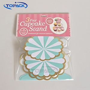 Disposable 3 Tier Paper Dessert Round Cupcake Holder Tower <strong>Cardboard</strong> <strong>Cake</strong> <strong>Stand</strong> for Birthday Party Desserts Display - Product Image 6