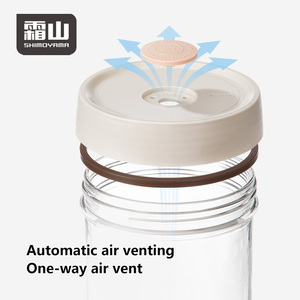 Shimoyama thủy tinh dưa Jar 1300ml với Đá ThủY Tinh tự động không khí centing Nắp lạnh nhà bếp dưa sử dụng - Product Image 6