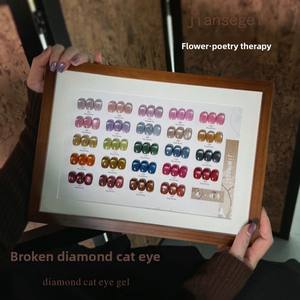 Style <span class=keywords><strong>français</strong></span> pour salon de manucure 1 ensemble de vernis à ongles en gel UV 24 couleurs y compris rouge blanc porcelaine petit bulbe œil de chat perles de verre - Product Image 3