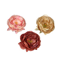 Tête de pivoine artificielle en soie faite à la main, style classique, pour décoration de boîte cadeau et fabrication d'accessoires capillaires, exportation en gros