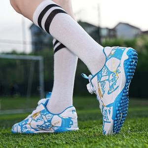 Qzjc बच्चों के फुटबॉल जूते लड़कों के फुटबॉल जूते लड़कों ने स्मूदी स्फूर्तिकृत रोटरी बटन आउटडोर प्रशिक्षण जूते - Product Image 4