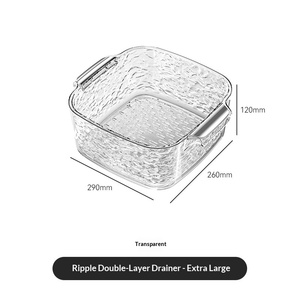 Plastic Kitchen Drain <b>Basket</b> Vegetable Fruit Washing <b>Strainer</b> Basin Multifunctional Storage Container for Countertop - Product Image 6