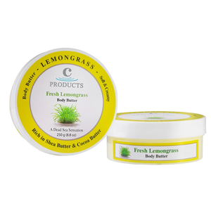 Beurre corporel luxueux à la citronnelle fraîche avec sel de la mer Morte, beurre de karité et beurre de cacao, fond dans la peau pour un éclat doux et hydraté, une fraîcheur - Product Image 1