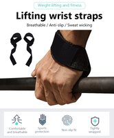 Poignets de fitness antidérapants personnalisés musculation sangles de levage de gymnastique pour l'haltérophilie