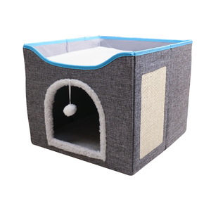 Nouveaux produits pour animaux de compagnie : niche douillette pour animaux de compagnie, maison confortable, double chenil pliable, tente pour chats, niche pour <span class=keywords><strong>chat</strong></span>, lit doux pour animaux de compagnie - Product Image 3