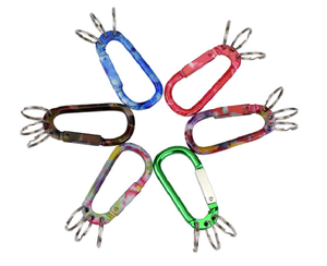 Mousqueton en aluminium de couleur arc-en-ciel en forme de poire mousquetons crochet de suspension pour sac à dos - Product Image 4