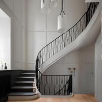 Rampe d'escalier en fer forgé pour duplex, anti-rouille, luxe, pour villa, intérieur