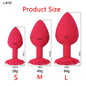 Wholesale <strong>Factory</strong> Rose Shaped Silicone <strong>Anal</strong> Butt Plug 3 Size Big Size Buttplug <strong>Anal</strong> Toys for Male/Women <strong>Anal</strong> Trainer Couples SM - Product Image 3