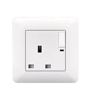 Square Hole Italian Wall Switches And Socket Supply Best OEM 13 Amp British Sockets