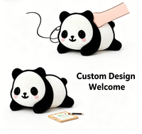 Jouets en peluche personnalisés en coton PP super doux, motif panda, taille sur mesure, couleur et logo personnalisables, unisexe, anti-stress émotionnel, vente en gros