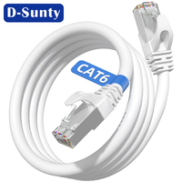 Cable de Red UTP CAT6 26AWG, Cables de Conexión de Cobre Trenzado para Computadora, Blanco, Azul, Negro, 1M, 2M, 3M, 5M, 8M, 10M, 20M, 30M, POE