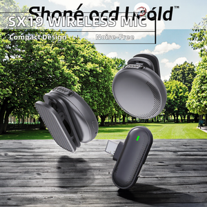 ไมโครโฟนไร้สายแบบวงกลม SX19 สำหรับบันทึกวิดีโอแบบพกพา ชนิดแม่เหล็ก พร้อมหัวต่อ Type C ตัดเสียงรบกวน สำหรับโทรศัพท์มือถือ - Product Image 2