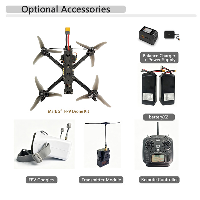 5 Inch FPV Drone Kit, Long Range High Quality Lightweight RC Quadcopter for Freestyle & Racing ODM/OEM