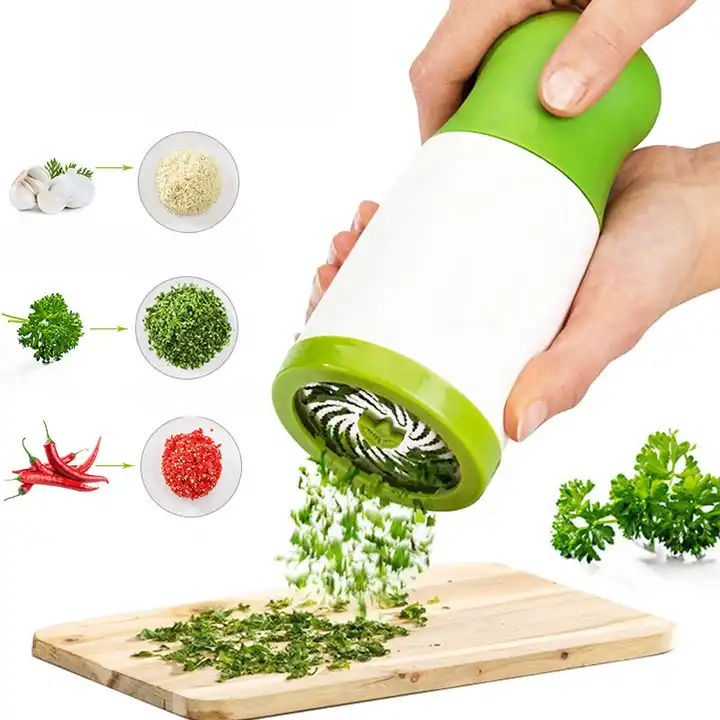Manual Herb Grinder Spice Mill Parsley Shredder Chopper Vegetable Cutter  Coriander Mincer Chili and Cilantro Kitchen Tool Gadget