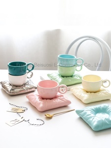 ชุดแก้วคาปูชิโน่และจานรอง200มล.,สำหรับเครื่องดื่มกาแฟสูตรพิเศษลาเต้คาเฟ่มอคค่าและหมอนชาแก้วมักดีไซน์ถ้วยชา - Product Image 4