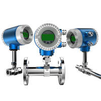 Débitmètre à turbine en acier inoxydable avec affichage numérique, type pipeline, pour liquides, eau, huile, eaux usées, gaz
