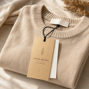 Étiquettes suspendues en papier de luxe personnalisées avec logo, texte texturé <span class=keywords><strong>or</strong></span> <span class=keywords><strong>champagne</strong></span>, étiquettes de marque de vêtements, étiquettes de <span class=keywords><strong>prix</strong></span> pour vêtements, cordon noir, vente en gros - Product Image 2