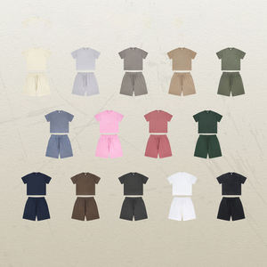 Conjunto de Verano para Hombre, Primavera/Verano, Nuevo, Personalizable, Camiseta y Pantalones Cortos 100% Algodón - Product Image 1