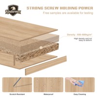 Panneau décoratif en bois durable, panneau MDF mélaminé de qualité E0, résistant à l'usure, anti-rayures, ignifuge, pour salle de bain